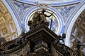 Interior detail view of St. Peter's Basilica, Rome, Italy Royalty Free Stock Photo