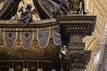 Interior detail view of St. Peter's Basilica, Rome, Italy Royalty Free Stock Photo