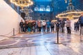 Interior detailed view of Hagia Sophia,Greek Orthodox Christian patriarchal basilica church now museum in Istanbul, Turkey,March, Royalty Free Stock Photo