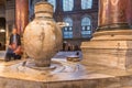 Interior detailed view of Hagia Sophia,Greek Orthodox Christian patriarchal basilica church now museum in Istanbul, Turkey,March, Royalty Free Stock Photo