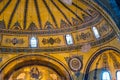 Interior detailed view of Hagia Sophia,Greek Orthodox Christian patriarchal basilica church now museum in Istanbul, Turkey,March, Royalty Free Stock Photo