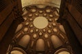 Interior details of the dome of the Palace of Fine Arts in San Francisco, California at night. Royalty Free Stock Photo