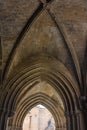 Interior details of Northern Cyprus`s Lala Mustafa Pasha Mosque, originally known as St. Nicholas Cathedral.