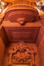 Paris, France - November 14, 2019: Interior details of the Opera National de Paris Garnier lobby of the main staircase Royalty Free Stock Photo