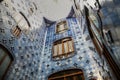 Barcelona, Spain - July 5, 2016:Interior details of the tiled walls and interior windows Casa Battlo in Barcelona