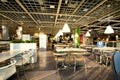 Interior of the dining room in cafe of the huge IKEA store