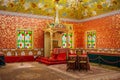 The interior of the dining room in the palace of Tsar Alexei Mikhailovich in the Kolomenskoye Museum-Reserve, Moscow city, Russia Royalty Free Stock Photo