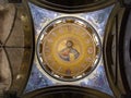 Interior of the dome of the Church of the Holy Sepulcher of Jesus Christ in the city of Jerusalem, Israel Royalty Free Stock Photo