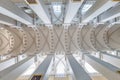 interior dome and looking up into a old gothic uniate church ceiling