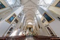 interior dome and looking up into a old gothic uniate church ceiling