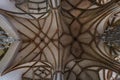 interior dome and looking up into a old gothic uniate church ceiling