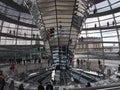Interior dome with mirror of Reichstag Berlin, Germany Royalty Free Stock Photo