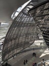 Interior dome with mirror of Reichstag Berlin, Germany