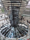 Interior dome with mirror of Reichstag Berlin, Germany Royalty Free Stock Photo