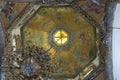 Interior dome of old basilica in Mexico City