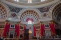 Interior of the dome of the Rotunda of Mosta, Malta