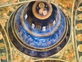 Interior of Dome, Stavropoleos Monastery Church, Central Bucharest, Romania Royalty Free Stock Photo