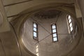 The interior of the dome of the temple