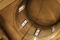 The interior of the dome of the temple