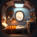 Interior of a doomsday escape pod