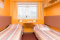 Interior of the double living cabin on a cruise ship Royalty Free Stock Photo