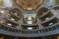 Interior of the Dresden Frauenkirche (Church of Our Lady). Royalty Free Stock Photo