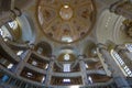 Interior of the Dresden Frauenkirche (Church of Our Lady). Royalty Free Stock Photo