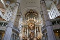 Interior of the Dresden Frauenkirche ( literally Church of Our Lady) is a Lutheran church in Dresden Royalty Free Stock Photo