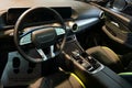 Interior and driver seat of modern chinese compact crossover SUV car Forthing DongFeng T5 EVO