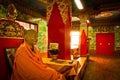 Interior of Drubgon Jangchup Choeling Tibetan Temple, Kathmandu, Nepal