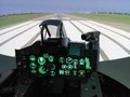 Interior of dynamic flight simulator in Military Institute of Aviation Medicine in Poland Royalty Free Stock Photo