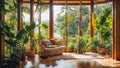 interior home villa eco-friendly Thai rest , decoration beautiful sunny green design exotic summer