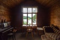 Interior of Edvard Grieg`s Composer Hut Royalty Free Stock Photo