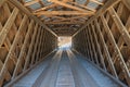 Interior of the elder mill covered bridge in Watkinsville, United States Royalty Free Stock Photo