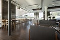 Interior of an elegant riverside cafe Royalty Free Stock Photo