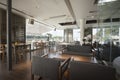 Interior of an elegant riverside cafe Royalty Free Stock Photo