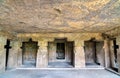 Interior of Ellora Cave no. 3. UNESCO world heritage in India