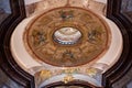 Interior of the elyptical dome of famous baroque St. Charles Church Karlskirche\' in Vienna, Austria Royalty Free Stock Photo