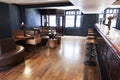 Interior Of Empty Bar With Stools And Counter Royalty Free Stock Photo