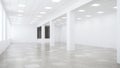 Interior of an empty commercial building with white walls. Office space. Royalty Free Stock Photo