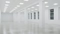 Interior of an empty commercial building with white walls. Office space. Royalty Free Stock Photo