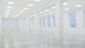 Interior of an empty commercial building with white walls. Office space. Royalty Free Stock Photo