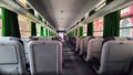 Interior of the empty commuter passenger railway car Royalty Free Stock Photo