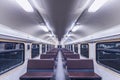 Interior of the empty local train carriage Royalty Free Stock Photo