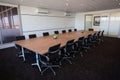 Interior of empty modern board room