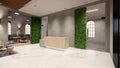 Interior Empty Modern Loft Office open space modern office footage.Modern open concept Lobby and reception area meeting room desig