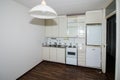 Interior of empty old kitchen in an apartment studio