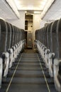 Interior an empty plane Royalty Free Stock Photo