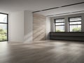 Interior of empty room 3D rendering Royalty Free Stock Photo