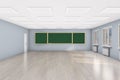 Interior empty school classroom. 3d illustration. Back to school Royalty Free Stock Photo